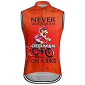 economico Maglie da uomo-Per uomo Gilet da ciclismo Maglia da Ciclismo Grafico Lettere &amp; Numeri Senza Maniche Bicicletta Gilet / Panciotto Maglia Top con 3 tasche posteriori Mountain Bike MTB Ciclismo su strada Asciugatura