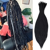 cheap Crochet Hair-36 Blonde Dreadlocks Extension Soft Handmade Synthetic Crochet Hair Super Long 0.6cm Dread Extensions Reggae Style for Women