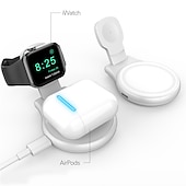 economico elettrodomestici-Stazione di ricarica 3 in 1 per caricabatterie wireless da viaggio Apple per caricabatterie MagSafe compatibile con un&#039;ampia gamma di dispositivi per Apple Watch/iWatch/Airpods/per iPhone 14 13 12
