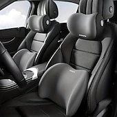 cheap Car Headrests&amp;Waist Cushions-Car Seat Headrest Back Support Pad Soft Memory Cotton Neck Pillow Car Interior Accessories Universal Lumbar Cushion