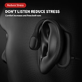 preiswerte On-Ear- und Over-Ear-Kopfhörer-Schmerzfreie Open Ear Wireless Bluetooth5.2 Kopfhörer Wasserdichter Sport Ohrhaken Ohrhörer Stereo Freisprech Bluetooth Headset mit Mikrofon für Laufen Radfahren Sport Headset