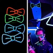 cheap Novelties-Luminous Light Up Bow Tie LED El Wire Tie For Christmas Rave Party Gift Novelty Party Dress