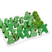 billiga Väggdekor-30st stereoskopisk 3d-simulering kaktus kartnålar kreativa kartnålar dekorativa blommor kork tavla naglar för anslagstavlor, foton, väggdiagram skolmaterial och tillbehör