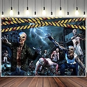 billige halloween veggtepper-halloween zombie hengende veggteppe veggkunst stor billedvev veggmaleri dekor fotografi bakteppe teppe gardin hjem soverom stue dekorasjon halloween dekorasjoner
