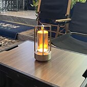 economico Lampade da tavolo-Lampada da tavolo a led senza fili Lampada da scrivania in metallo da bar retrò Ricaricabile Touch Dimmer Luce notturna Ristorante Camera da letto Arredamento per la casa all&#039;aperto