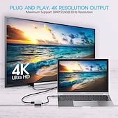 voordelige USB-hubs-4k 30hz type c naar hdmi-compatibele usb c naar hdmi vga pd adapter converter usb 3.0 hub dock voor macbook samsung s20 xiaomi huawei