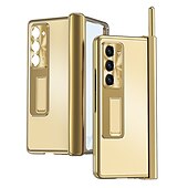abordables Carcasas Samsung-teléfono Funda Para Samsung galaxia Plegado en Z 6 Z Fold 5 Z Fold 4 Z Fold 3 Funda Trasera con Soporte y protector de pantalla Portalápiz Aleación de aluminio