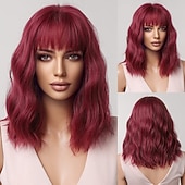 economico Parrucche trendy sintetiche-parrucche castane a onde lunghe parrucca per le donne parrucca di capelli dell&#039;onda del corpo con parrucca bionda evidenziata per le donne uso quotidiano del partito parrucche del partito di cosplay
