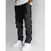 Men's Cargo Pants Cargo Trousers Pocket Color Block Comfort Breathable Outdoor Daily Going out Fashion Casual Black4