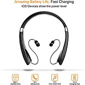 cheap TWS True Wireless Headphones-Foldable Bluetooth Headset Lightweight Retractable Bluetooth Headphones for Sports&amp;Exercise Noise Cancelling Stereo Neckband Wireless Headset