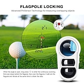 cheap Rangefinders &amp; Telescopes-Golf Rangefinder With Slope And Pin Lock Vibration External Slope Switch For Golf Tournament Legal Rangefinders With Rechargeable Battery 1000YDS Laser Range Finder