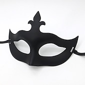 billige Maske-Karnevalsmaske Venetiansk maske Columbina Halvt ansikt Fest Halloween Maskerade Karneval Mardi Gras Enkelt karnevalskostyme