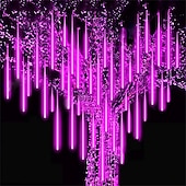 levne Plug String světla-vánoční osvětlení venkovní meteorický déšť světla padající hvězda světla 30cm/50cm/80cm 8 trubic led rampouch sněhová světla dešťová kapka světla na vánoční stromeček halloween dovolená party dekorace