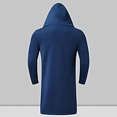 baratos Trench coat masculino-Homens Casaco impermeável Capa com Capuz Ao ar livre Roupa Diária Outono &amp; inverno Poliéster agasalhos Roupa Moda Roupa de rua Tecido Bolsos Com Capuz