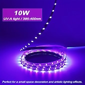 economico Strisce luminose USB-striscia di luce nera a led uv, luce viola con usb o batteria smd2835, luce uv 380-400nm per danza fluorescente, rivestimento corpo uv, lampada a luce nera non impermeabile