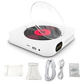Χαμηλού Κόστους Ηχεία-Kc-909 φορητό cd player ενσωματωμένο ηχείο στερεοφωνικό cd player με διπλή υποδοχή ακουστικών 3,5 χιλιοστών led οθόνη led επιτοίχιας συσκευή αναπαραγωγής μουσικής cd με τηλεχειριστήριο IR υποστηρίζει