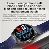 abordables Montres connectées-imosi f320 laser physiothérapie glycémie montre de santé intelligente fitness montre de course bluetooth surveillance de la température podomètre compatible avec android ios femmes hommes ip67 étanche