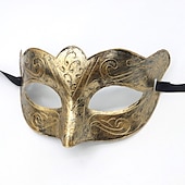 billige Maske-Karnevalsmaske Venetiansk maske Columbina Halvt ansikt Fest Halloween Maskerade Karneval Mardi Gras Enkelt karnevalskostyme