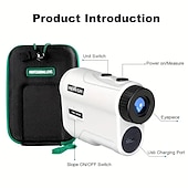cheap Rangefinders &amp; Telescopes-Golf Rangefinder With Slope And Pin Lock Vibration External Slope Switch For Golf Tournament Legal Rangefinders With Rechargeable Battery 1000YDS Laser Range Finder