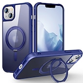 economico Cover per iPhone-telefono Custodia Per iPhone 17 Pro Max 17 Air 16e 13 12 11 Pro Max Con Magsafe Supporto ad anello Magnetico Supporta la Ricarica Wireless Tinta unica TPU PC