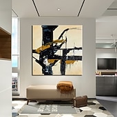 cheap Abstract Paintings-Handmade Hand Painted Extra Large Painting Black And white Painting Abstract Painting Oversized Abstract Painting Minimalist Art Wall Decor No Frame Unstretched