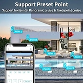 voordelige IP-netwerkcamera&#039;s voor buiten-evkvo 5mp dual lens draadloze beveiligingscamera&#039;s 10x digitale zoom kleur nachtzicht 2-weg audio ptz afstandsbediening auto tracking vooraf ingestelde punten &amp; cruisefuncties voor huisbeveiliging