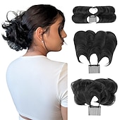 abordables Chignons-chignons Chignon A Clipser Cheveux Synthétiques Pièce de cheveux Extension des cheveux Bouclé Soirée Usage quotidien Soirée &amp; Evénement A1 A2 A3
