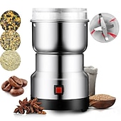 economico Elettrodomestici da cucina-Macinino elettrico per chicchi di caffè, lame in acciaio inossidabile, frullatore per spezie, erbe e noci