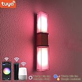 cheap Outdoor Wall Lights-LED Indoor/Outdoor Wall Light RGB Wall Lights Indoor Wall Light Wall Lamp Tuya App Alexa Control Waterproof IP65 Outdoor Wall Light 85-265V