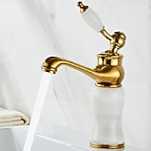 abordables Classiques-Robinet lavabo - Séparé Plaqué Set de centre Mitigeur un trouBath Taps