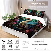 voordelige Dekbedovertreksets-2pcs/3pcs retro retro abstract vuurdraakpatroon bedset dekbedovertrek lichtgewicht en zacht geschikt voor volwassenen en kinderen groot bed klein bedset