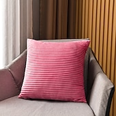 levne Trendy polštáře-dekorativní přehozové polštáře pruhované manšestrové povlaky na polštáře jednobarevné polštáře pohovka polštář opěrka hlavy opěrka polštář 1ks