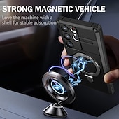 cheap Samsung Cases-Phone Case For Samsung Galaxy S24 S23 S22 S21 S20 Ultra Plus FE Note 20 Ultra S25 Ultra Back Cover Magnetic Adsorption With Magsafe with Stand Holder Support Wireless Charging TPU PC