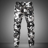 billiga Cargobyxor-Herr Militärbyxor Cargo byxor Joggare Ficka Kamuflasje Komfort Andningsfunktion Utomhus Dagligen Utekväll 100 % bomull Mode Ledigt Vit Armégrön