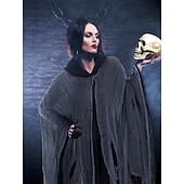levne Pánské kostýmy-Duch Smrtka Cosplay kostým Kostým na Večírek plášť s kapucí Dospělé Pánské Dámské Úbory Strašidelný kostým Výkon Párty předvečer Všech svatých Plesová maškaráda Mardi Gras Jednoduchý karnevalov