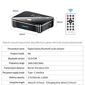 abordables Periféricos de ordenador-Receptor y transmisor bluetooth 5,0 2 en 1, fm estéreo, aux, jack de 3,5mm, rca, llamada óptica con manos libres, adaptador de audio inalámbrico bluetooth nfc para tv