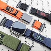 お買い得  Apple Watch Bands-スポーツバンド と互換性があります Apple Watch ウォッチバンド 38mm 40mm 41mm 42mm 44mm 45mm 49mm 調整可 高通気性 ナイロン 交換用時計バンド のために iwatch Ultra 2 Series 9 8 7 SE 6 5 4 3 2 1