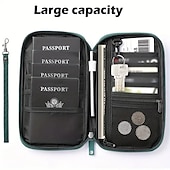 abordables Porte-cartes et étuis-Portefeuille de passeport de voyage porte-passeport familial organisateur de documents de voyage accessoires de voyage sac à documents porte-cartes