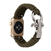 baratos Pulseiras de Apple Watch-1 pacote Corda trançada artesanal Compatível com Pulseira Apple Watch 38mm 40mm 41mm 42mm 44mm 45mm 49mm Entrançado Elástico Ajustável Tecido pulseira de substituição para iwatch Ultra 2 Series 9 8 7