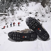 abordables Fournitures pour la maison-Couvre-chaussures antidérapants pour crampons à 24 dents - parfaits pour la traction hivernale et la randonnée sur neige en plein air