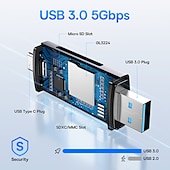 お買い得  パソコン＆オフィス-Baseus カードリーダー USB C &amp; usb3.0 に sd micro sd tf メモリカードデバイス 104mb/s 2tb スマートカードリーダーラップトップアクセサリー用