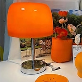 cheap Table Lamps-1pc Retro Glass Mushroom Table Lamp, Modern Bedroom Bedside Homestay Atmosphere Decor Lamp Living Dining Room Medieval Glass Desk Lamp