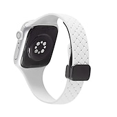 baratos Pulseiras de Apple Watch-Pulseira Esportiva Compatível com Pulseira Apple Watch 38mm 40mm 41mm 42mm 44mm 45mm 49mm Elástico Áspero Fecho Magnético Silicone pulseira de substituição para iwatch Ultra 2 Series 9 8 7 SE 6 5 4 3
