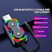 お買い得  ケーブル・ケーブルアクセサリ-bt5.3 bluetooth アダプタ車用 3.5 ミリメートルジャック aux ケーブル bluetooth 5.3 5.0 4.2 4.0 レシーバートランスミッタースピーカーオーディオ音楽受信機