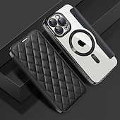 preiswerte Handyhülle für iPhone-Handyhülle für iPhone 16e Apple AirTag iPhone 16 iPhone 15 Pro Max Plus 14 13 12 11 Wallet Case mit Magsafe transparentem Kartensteckplatz Retro TPU PU-Leder