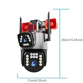 voordelige IP-netwerkcamera&#039;s voor buiten-evkvo 5mp dual lens draadloze beveiligingscamera&#039;s 10x digitale zoom kleur nachtzicht 2-weg audio ptz afstandsbediening auto tracking vooraf ingestelde punten &amp; cruisefuncties voor huisbeveiliging