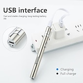 お買い得  戦術的な懐中電灯-007 ＬＥＤライト エミッタ USBケーブル付き パータブル 日常使用 シルバー ゴールド