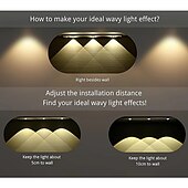 ieftine lumina dulapului-lumină de noapte cu led senzor de mișcare automată lumină led reîncărcabilă prin usb 3 culori reglare 20/30/40 cm 2/3 led pentru dulap de bucătărie iluminat canal scară
