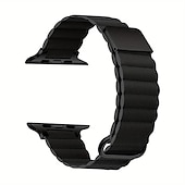 رخيصةأون عصابات Apple Watch-متوافق مع Apple Watchband 38 مم 40 مم 41 مم 42 مم 44 مم 45 مم 49 مم مشبك معدني نساء رجال جلد استبدال حزام الساعة إلى iwatch Ultra 2 Series 9 8 7 SE 6 5 4 3 2 1