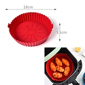 cheap Cooking Utensils-2 Pack Air Fryer Silicone Pot, Food Safe Nonstick Air Fryer Silicone, Heat Resistant, Easy Clean, Reusable Replacement Flammable Parchment Liner, Suitable for Fryer, Oven, Microwave
